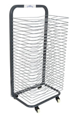 READY 2 LEARN Estante de Secado de Arte, Organizador de Arte Resistente para Pinturas y Dibujos, 25 estantes, Acero, 4 Ruedas, 2 Ruedas de Bloqueo, 96 cm de Alto x 45 cm de Ancho