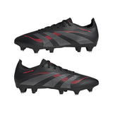 adidas Predator League Soft Ground Football Boots, Botas de fútbol Unisex Adulto, Core Black/Grey Four/Lucid Red, 47 1/3 EU