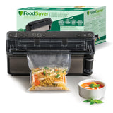 FoodSaver Envasadora al vacío Elite All-in-One Liquid+ | Alimentos hasta 5 veces más frescos* | Sellado de líquidos | Con 1 rollo (28 cm x 2,43 m) y 4 bolsas para envasar al vacío (0,94 L y 3,78 L)