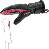 LEKI Guantes Vallarta 3D para mujer, color negro y rosa, negro y rosa, 6,5