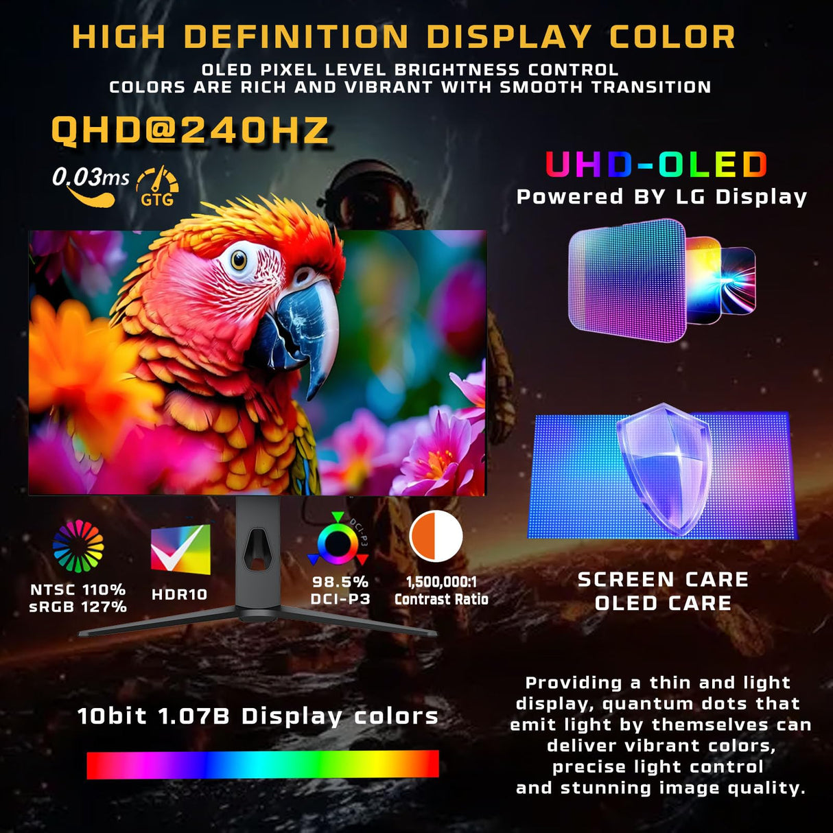 Twisted Minds 27" OLED Monitor 2K QHD 240HZ
