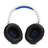 JBL Quantum 360P Auriculares inalámbricos con bluetooth para Playstation, micrófono desmontable, cancelación activa del ruido, QuantumSOUND Signature, 22 horas de batería, blanco