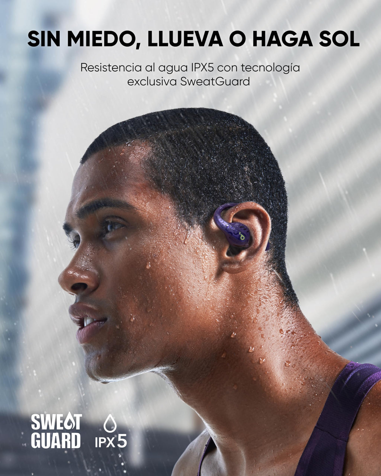 Soundcore by Anker AeroFit Pro Auriculares Bluetooth Inalámbricos de Conducción de Aire, Muy Cómodos, Ergonómicos, Ajuste Seguro, Sonido Rico con LDAC, Bluetooth 5.3, IPX5, 46H, Control con App