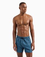 EMPORIO ARMANI Mid Boxer Bañador para Hombre, Capt.Blue/Arman.Blue, XL