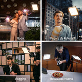 NEEWER 2 Pack Luces de Video LED Bicolor Regulables 480 y Kit de Iluminación de Soporte Incluye: Panel LED CRI 96+ de 3200-5600K con U Bracket, Tripode de luz de 75 Inches para Fotografía de Estudio