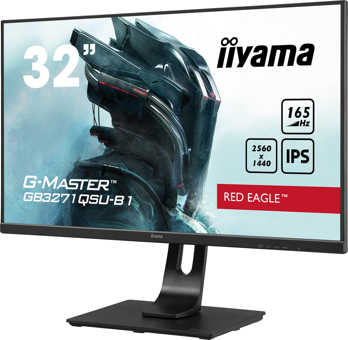 iiyama GB3271QSU-B1 32" Fast IPS Gaming, G-Master Red Eagle, FreeSync Premium, 2560x1440, 165Hz, 400cd/m², 1200:1, 2xHDMI, 2xDisplayPort, 1ms (MPRT), Altavoces, USB-HUB (4x3.0), Black Tuner