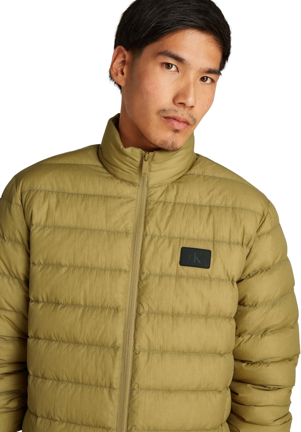 Calvin Klein Cazadora acolchada Hombre Down Jacket ligera, Verde (Gothic Olive), XL