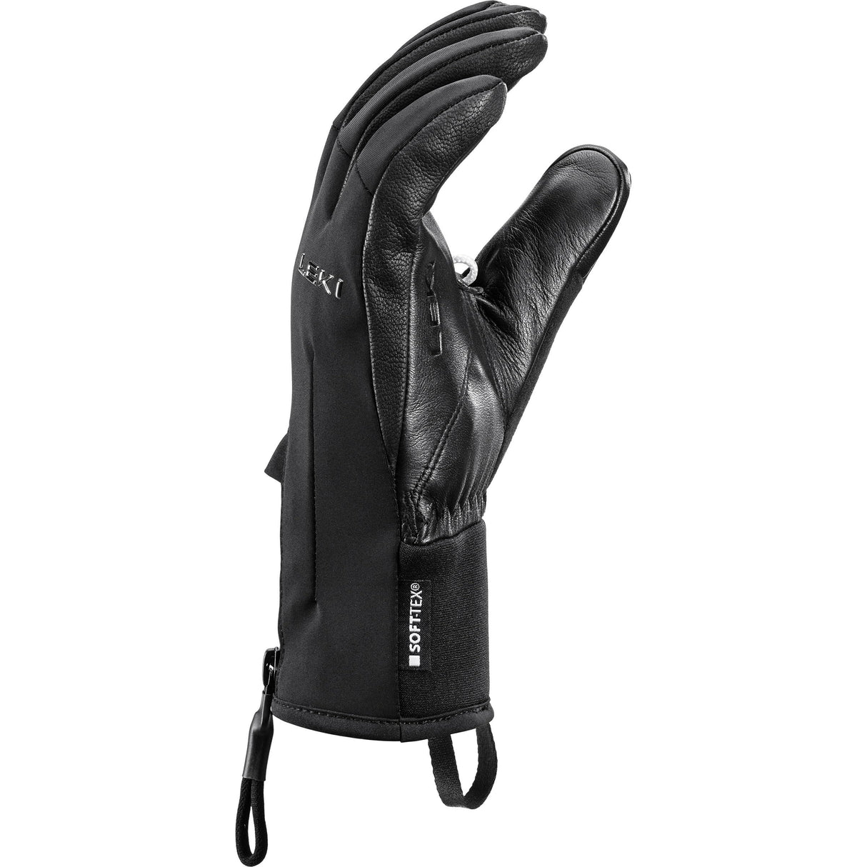 LEKI Ebony 3D - Guantes para Mujer, Color Negro, 6,5
