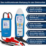 PeakTech 3435 - Localizador de Línea con Transmisor, Receptor para Cortocircuitos, Fusibles, Tuberías Metálicas, Voltímetros, Buscadores de Línea en Paredes, Techos, Pisos, Recepción de Hasta 2 Metros