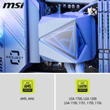 MSI MAG CORELIQUID I360 AIO WHITE CPU Refrigeración líquida, Colplate ampliada, ventiladores ARGB Blockhead y LDB, radiador de flujo dividido, Mystic Light, Compatible con Intel y AMD