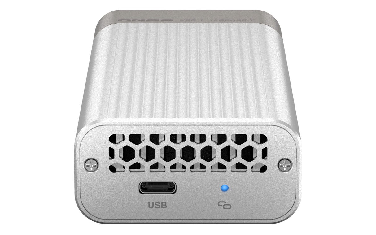 QNAP Adaptador de Red 10GBASE-T a USB 4 Tipo C y Compatible con Thunderbolt 3/4 (QNA-UC10G1T)