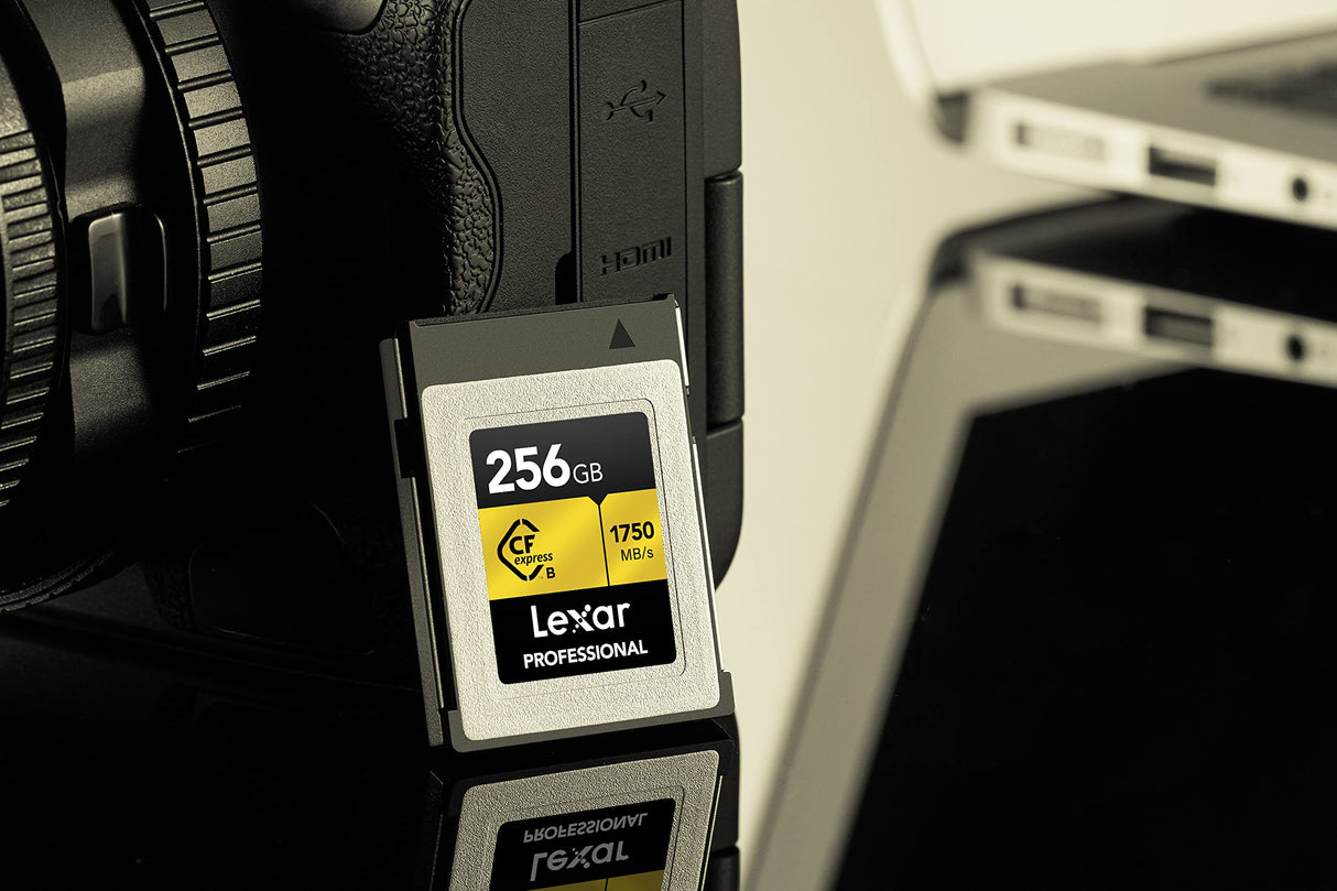 Lexar Tarjeta CFexpress 256 GB Profesional Serie Gold, Tarjeta CF Tipo B, hasta 1750 MB/s de Lectura, adopta PCIe 3.0 NVMe, Tarjeta de Memoria para fotógrafo Profesional, videógrafo(LCXEXPR256G-RNENG)