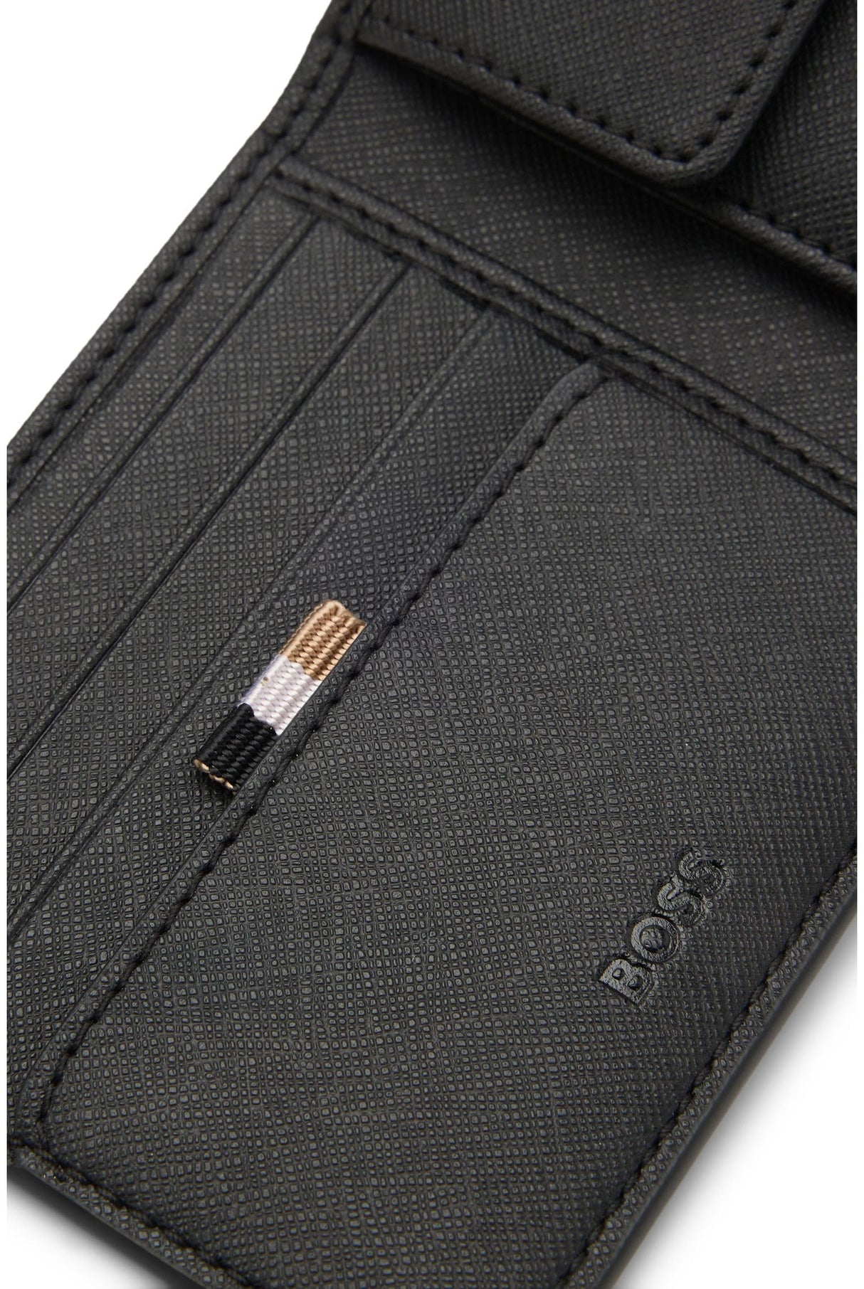 BOSS Zair_4cc_Coin N., 4Cardslots_Monedas Hombre, Black1, One Size