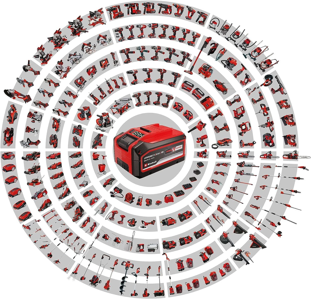 Einhell Cortacésped a batería GE-CM 36/41 Li-Solo Power X-Change (36 V, 41 cm ancho de corte, hasta 500 m², Brushless, 50L bolsa recolectora, 25-75 mm altura de corte, sin batería)