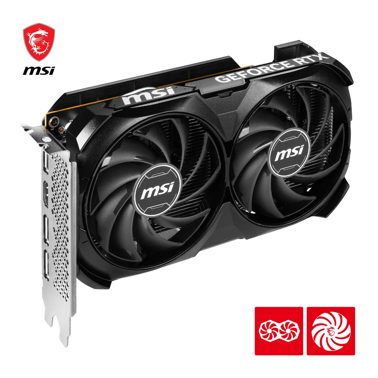MSI GeForce RTX™ 4060 VENTUS 2X BLACK 8G OC Tarjeta gráfica -NVIDIA RTX 4060, 8GB de memoria GDDR6, 18Gbps, PCIe 4.0, DLSS3