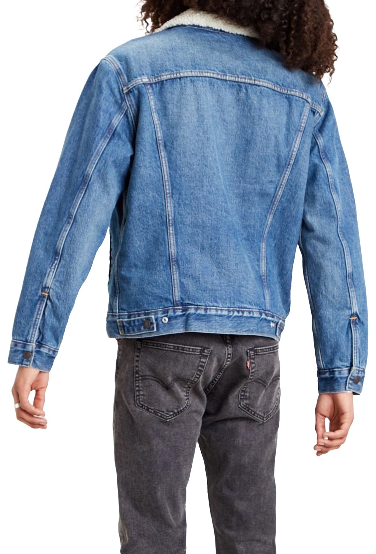 Levi's Type 3 Sherpa Trucker Chaqueta, Fable, L Hombre