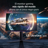LG 27GR95QE-B - Monitor Ultragear Gaming 27 Pulgadas, OLED: 2560x1400, 16:9, 200cd/m², 1.5M:1, 0.03ms, 240Hz, DCI-P3 superior al 90%, HDR10, HDMI 2.1x2, DPx1, USB-Ax3, AMD FreeSync Premium, Negro