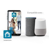 AVIDSEN HomeCam Spotlight - Cámara de vigilancia Inteligente para Exteriores, con lámpara LED integrada, aplicación para Smartphone, sin suscripción, WiFi, detección de Movimiento, visión Nocturna,
