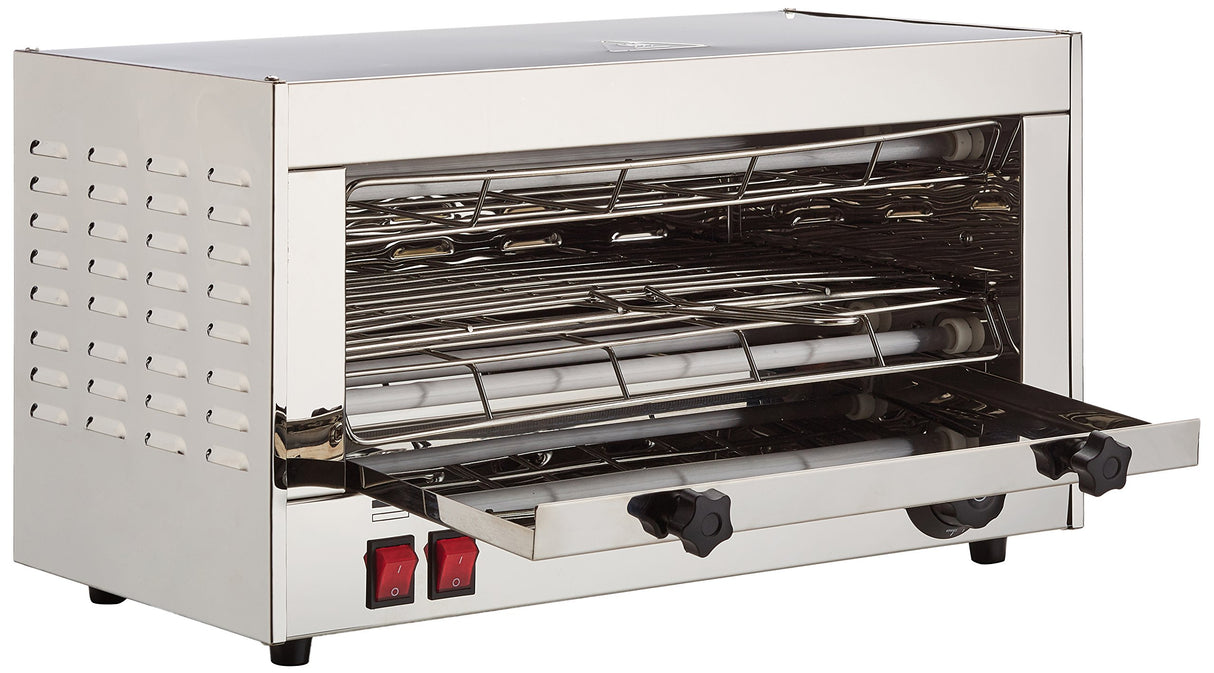 Lacor 69172 Tostador Eléctrico Horizontal Parrilla Simple, Gris, 2400 W
