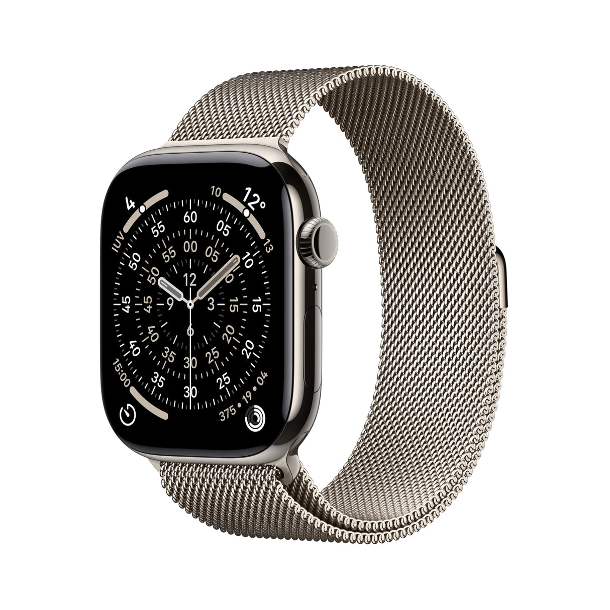 Apple Watch Series 11 GPS+Cellular con Caja de Titanio Natural de 46 mm y Pulsera Milanese Loop en Color Natural-Talla M/L.Calidad del Sueño,monitores de entreno y Salud,Pantalla Siempre Activa