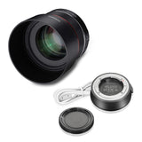 Samyang AF 85 mm F1.4 F + estación de Lente para Nikon F – 85 mm de Distancia Focal Fija, Enfoque automático, Objetivo Completo para Nikon sin Espejo y réflex DSLR de Formato Completo y cámaras APS-C