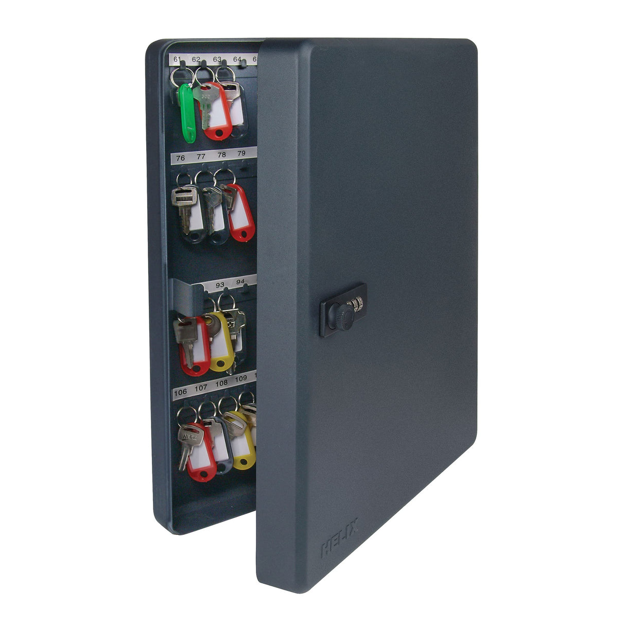 Helix Caja fuerte con cerradura de combinación (capacidad para 100 llaves), color negro