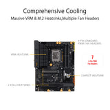Asus TUF Gaming H770-PRO WiFi - Placa Base ATX Intel H770 (LGA 1700, DDR5, PCIe 5.0, Cuatro PCIe 4.0 M.2, 14+1 DrMOS, Intel 2.5Gb Ethernet, DisplayPort, HDMI, USB 3.2 Gen 1 Type-C Frontal, Aura Sync)