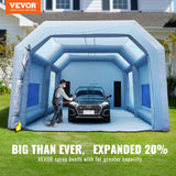 VEVOR Cabina de Pintura Inflable 10 x 6 x 4 m Carpa Hinchable de Pintura de Coches en Oxford 210D con Sistema de Filtración 2 Sopladores 950W + 1100W Estación de Trabajo de Pintura Taller de Garaje