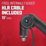 Gator Frameworks Soporte de micrófono Deluxe para podcasts y grabaciones, con cable XLR integrado (GFWBCBM3000)