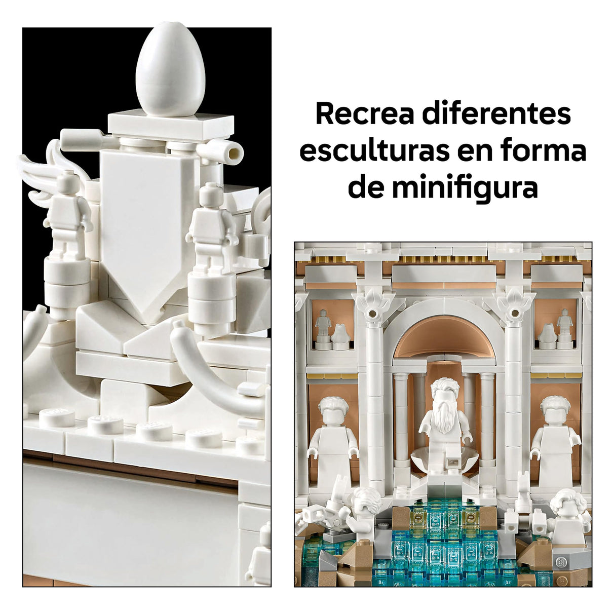 LEGO Architecture Fontana di Trevi Maqueta para Construir para Adultos, Monumento Italiano de Fuente Barroca y Minifiguras, Decoración del Hogar, Regalo para Viajeros 21062