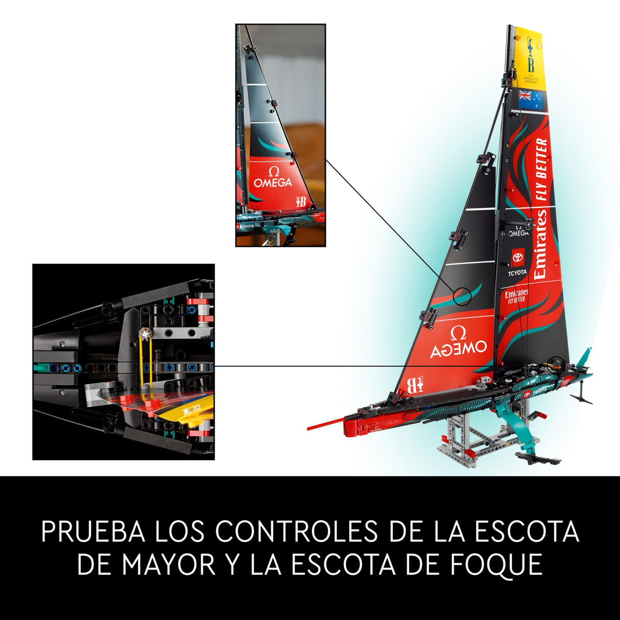 LEGO Technic Yate Emirates Team New Zealand AC75 Kit de construcción, Maqueta para Adultos de Barco Velero Amantes de la Vela, Regalo para Hombres y Mujeres, Actividad Creativa, Decoración Hogar 42174