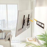 RICOO Soporte TV Pared Inclinable Fijo Plano Televisión 37-80" (94-203cm) R07 Slim Universal Televisor LED/LCD/Curvo VESA 300x200-600x400