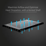 StarTech.com Estante Ajustable 1U Ventilado para Rack de Servidores, 79,3kg, Bandeja Universal de 19 Pulgadas Ajustable de 49,5 a 96,5cm, 27,5" ( 69,8cm) de Profundidad (ADJSHELF)