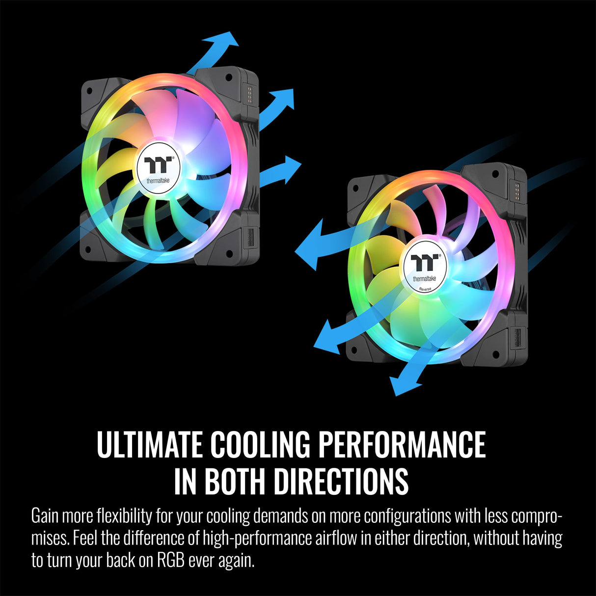 Thermaltake SWAFAN EX 14 ARGB Ventilador de refrigeración para PC, 3 ventiladores, 500~2000 RPM, conexión magnética, cuchillas reversibles, sincronización con software MB RGB, CL-F168-PL14SW-A,