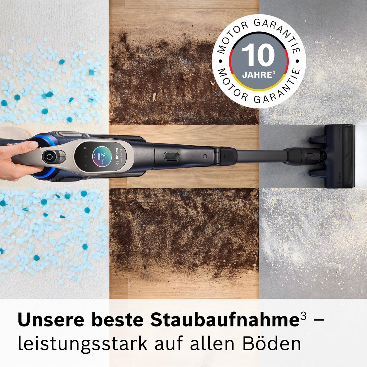 Bosch Unlimited 10 Aspirador inalámbrico, plástico, Gris