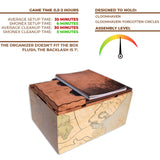 SMONEX Organizador de madera y tableros de cuatro jugadores compatibles con el juego de mesa Gloomhaven, caja adecuada para almacenar todas las expansiones Gloomhaven, insertar y almacenar