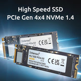 Intenso MI500 2TB NVMe SSD, M.2 SSD Interno, PCIe 4.0 Gen4x4, 5300 MB/s de Lectura, 4500 MB/s de Escritura, Unidad de Estado sólido, 2 TB