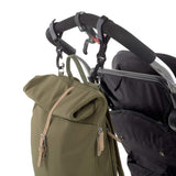 LÄSSIG Bolsa para pañales, cambiador, fijación para cochecito de bebé, soporte para botellas, fabricado de forma sostenible/GRE Rolltop Backpack, verde