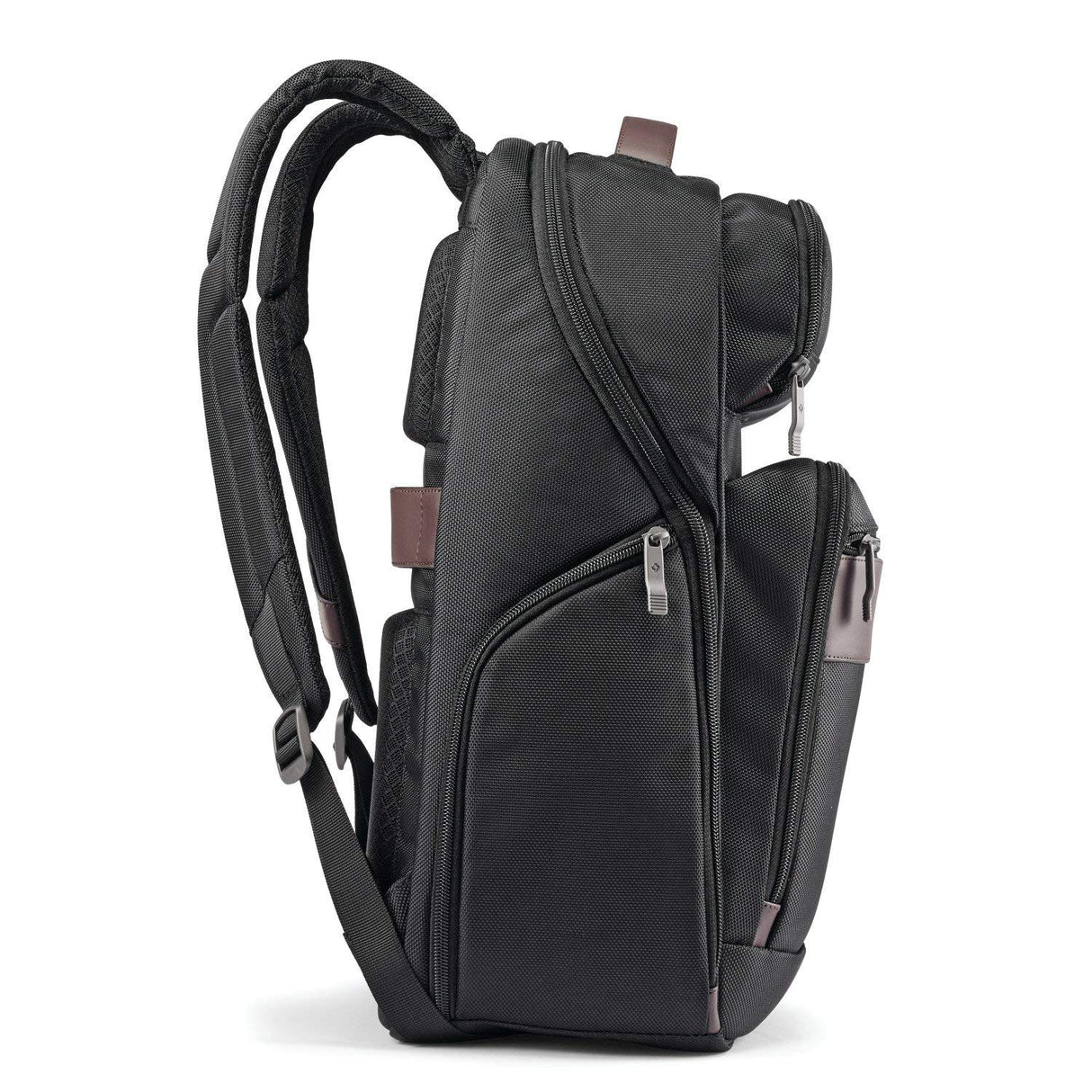 Samsonite Kombi - Mochila de negocios, Negro/Marrón, 17.5 x 12 x 7-Inch, Kombi - Mochila de negocios
