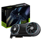 GIGABYTE AORUS GeForce RTX 5090 Infinity 32G Tarjeta Gráfica – 32GB GDDR7, 512-bit, PCI-E 5.0, Reloj de núcleo 2730 MHz, 3 × DP 2.1b, 1 × HDMI 2.1b, DLSS 4, GV-N5090AORUS IF-32GD