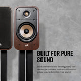Polk Audio Signature Elite ES20 - Altavoces para estantería, Altavoces de Alta fidelidad para Sistema de Sonido de Cine en casa, Audio de Alta resolución, Color Negro