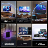 Hisense AX5100Q - Barra de Sonido 5.1, 580W, 8 Altavoces, Subwoofer y Altavoces Traseros Semi-Inalámbricos, Dolby Atmos, Hi-Concerto, HDMI eARC, Bluetooth 5.3, Ez Play
