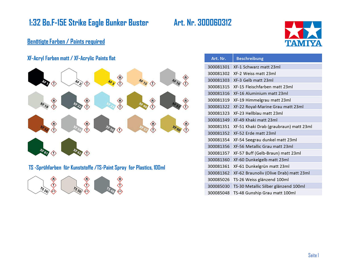 Tamiya-TAM60312-OS búnker Hobby Modelo avión Kits, Color Gris (TA60312)