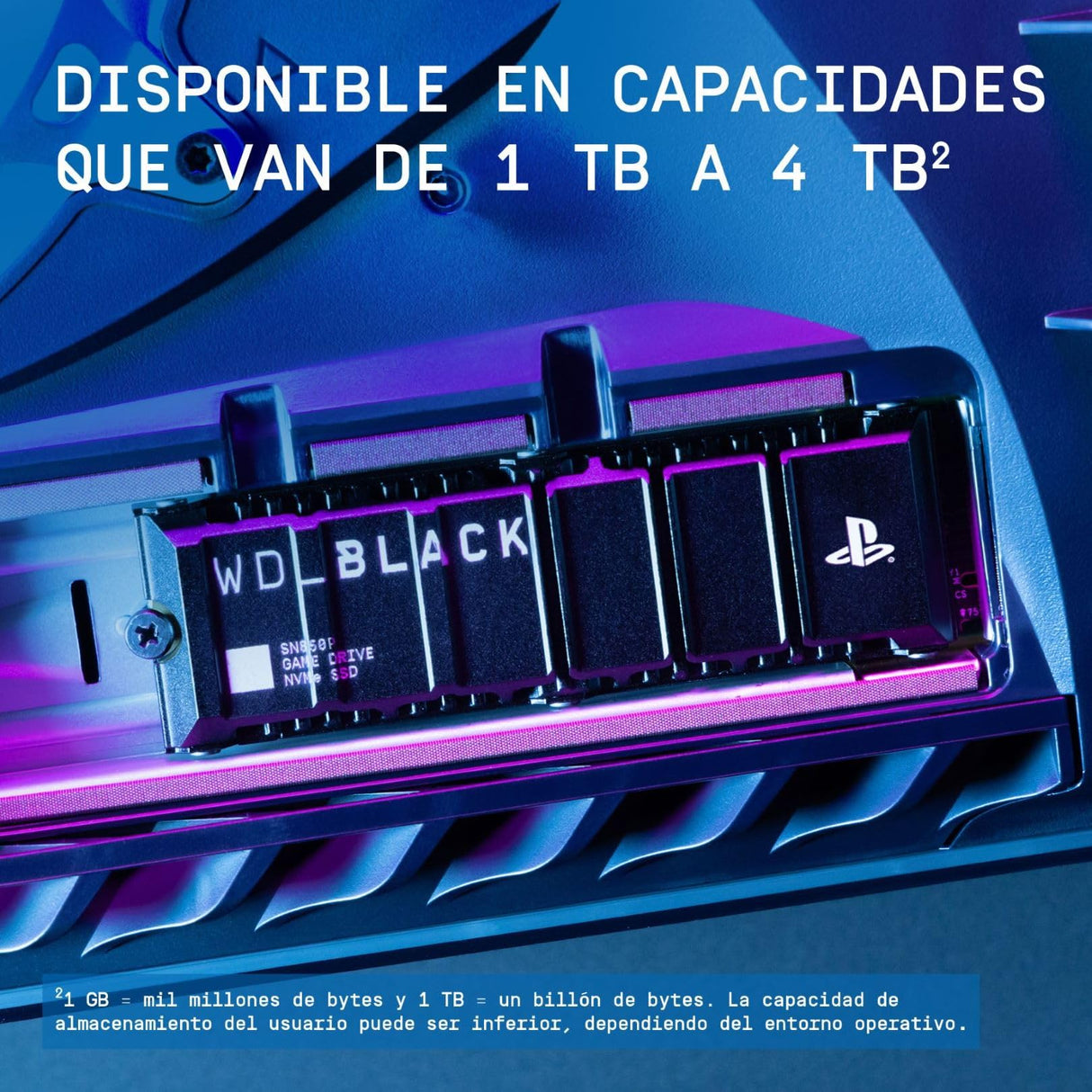 WD_BLACK SN850P SSD PS5, 4 TB M.2 2280, Licencia Oficial para Consolas Playstation 5 PS5, Velocidades hasta 7300 MB/s, PCIe NVMe SSD con Disipador Optimizado, SSD para Juegos internos, Negro