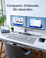 Baseus Docking Station, Nomos Air 12 in 1, Estación de Acoplamiento 2 Monitores con 2 * 4K HDMI, USB-A/C 10Gbps, Ethernet 1 Gbps, 100W PD, HUB USB C para Laptop DELL/HP/Lenovo/ASUS/Acer/Mac