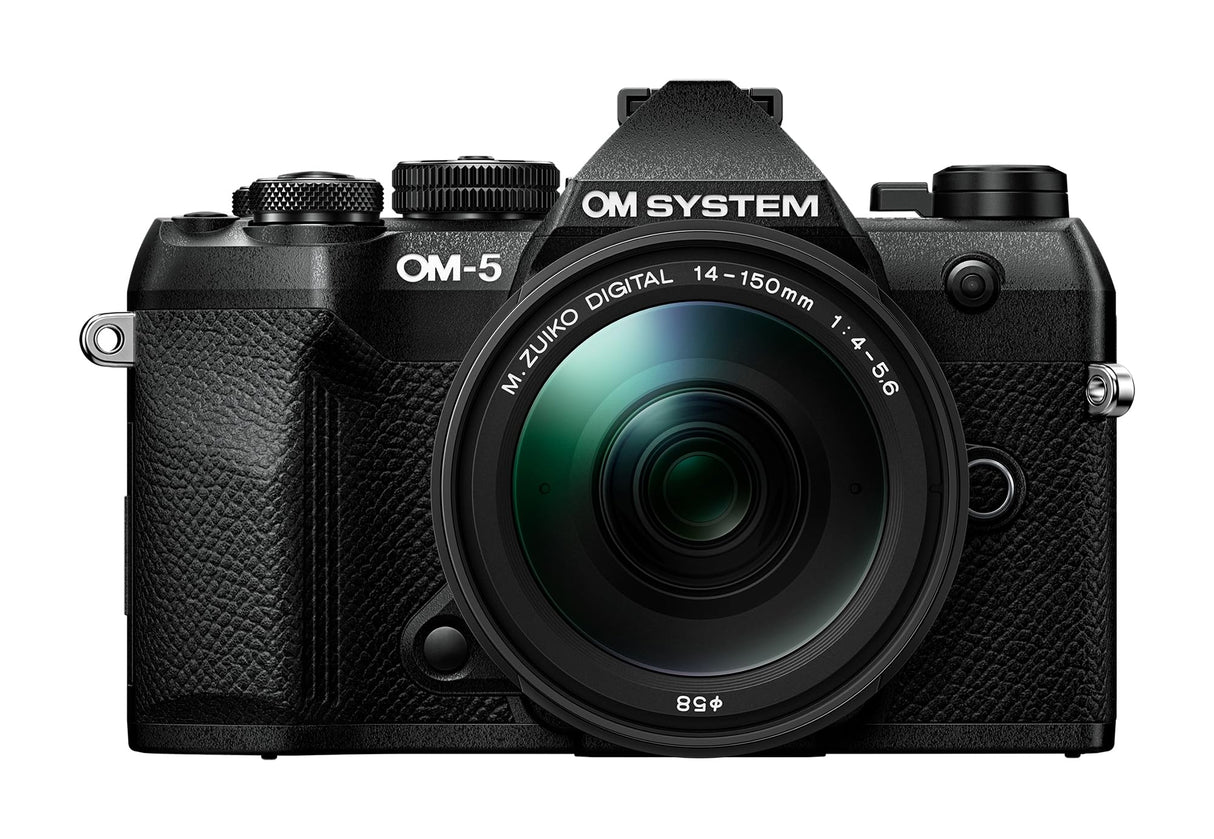 Cámara Micro Cuatro Tercios OM SYSTEM OM-5 Mark II, Incl. Objetivo M.Zuiko Digital ED 14-150mm II, Sensor Live Mos de 20 MP, estabilización de Imagen de 5 Ejes, Sellado IP53 contra la Intemperie