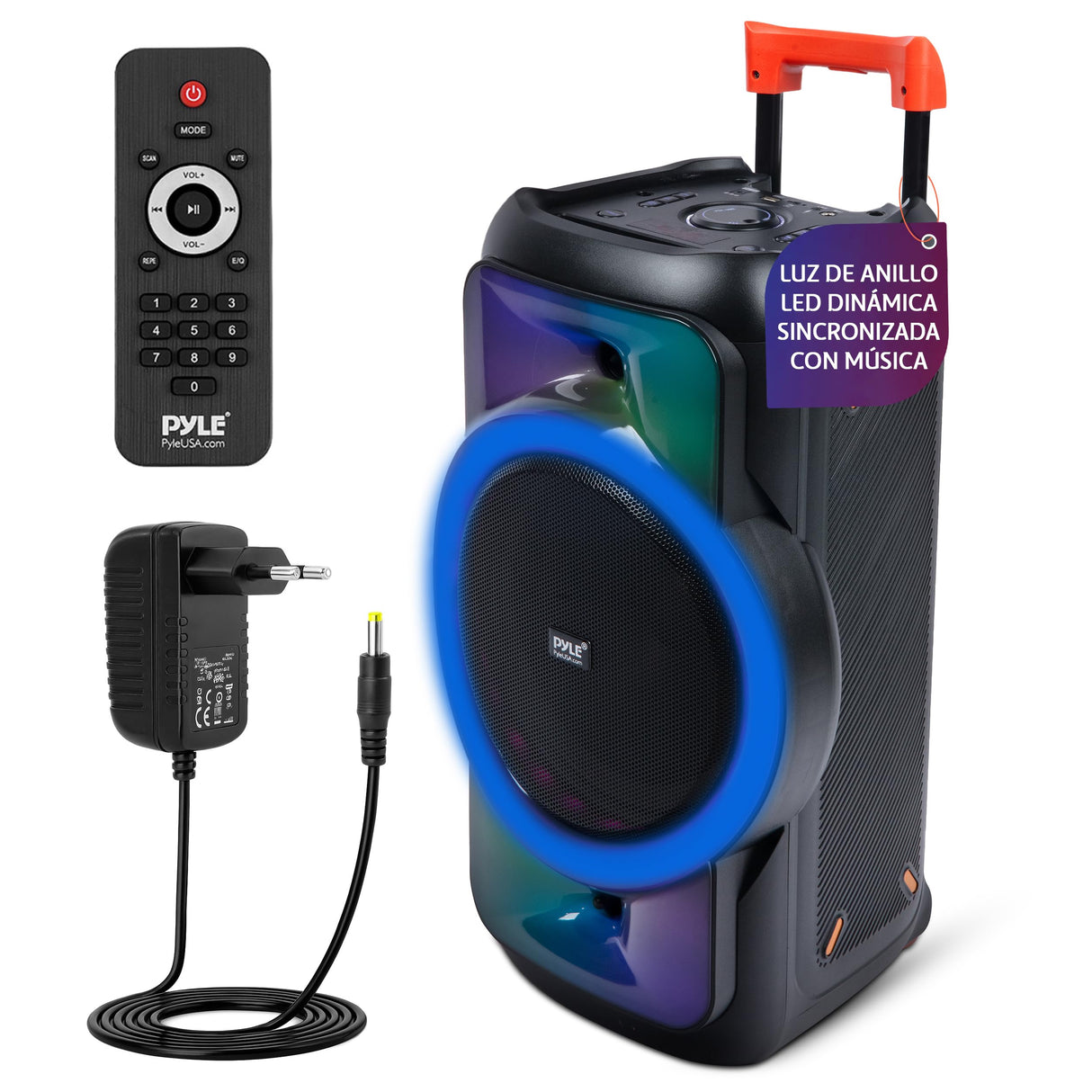 Pyle Altavoz Grande, Bluetooth, Portátil, Sistema True Wireless Stereo, Graves Potentes y Agudos Claros