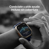 Apple Watch Ultra 3 GPS + Cellular, Reloj prémium para Running y Multideporte con Caja de Titanio Resistente de 49 mm y Pulsera Milanese Loop en Titanio Natural - Talla L.Monitores avanzados de Salud