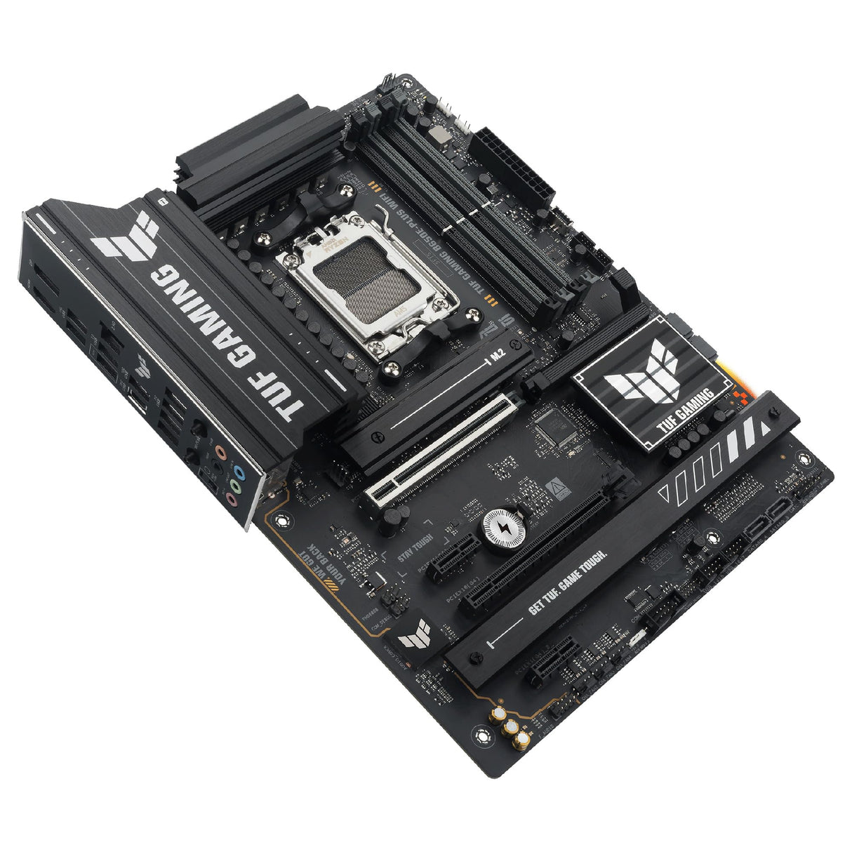 ASUS TUF Gaming B650E-PLUS WiFi - Placa Base AMD B650 ATX, 12+2+1 etapas de Potencia 80A, DDR5, PCIe 5.0, M.2, Wi-Fi 6E, 2.5Gb Ethernet, DisplayPort, HDMI, USB Tipo-C, BIOS Flashback, Aura Sync