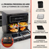 Breville Freidora de aire Halo Flexi | Horno con freidora de aire doble digital | 11 L Air Fryer: +10 raciones | Fríe, hornea, asa y calienta | 2400 W | Negro [VDF130X]